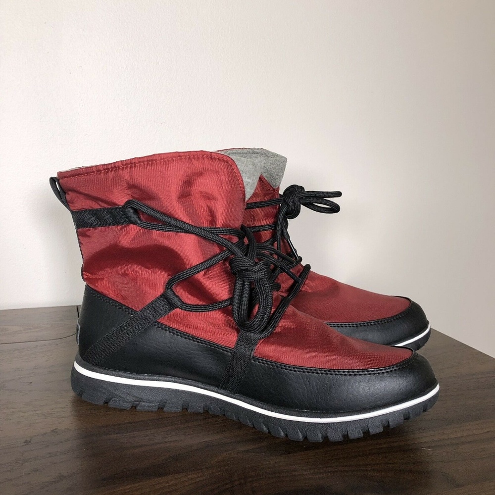 New Sorel Cozy Explorer Boot Red Element 6 7 8 10